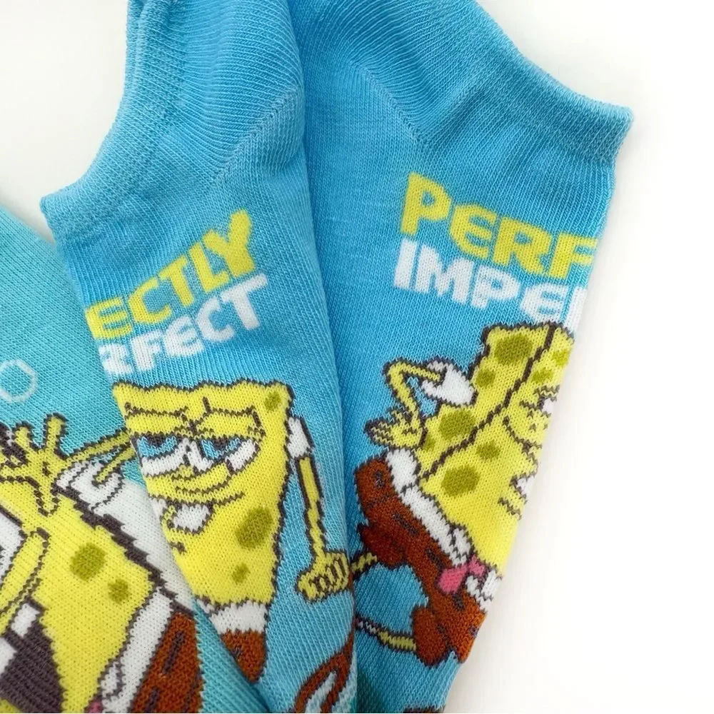 Spongebob Squarepants Womens No Show Socks Pineapple Pink Blue Fun Y2K Gift